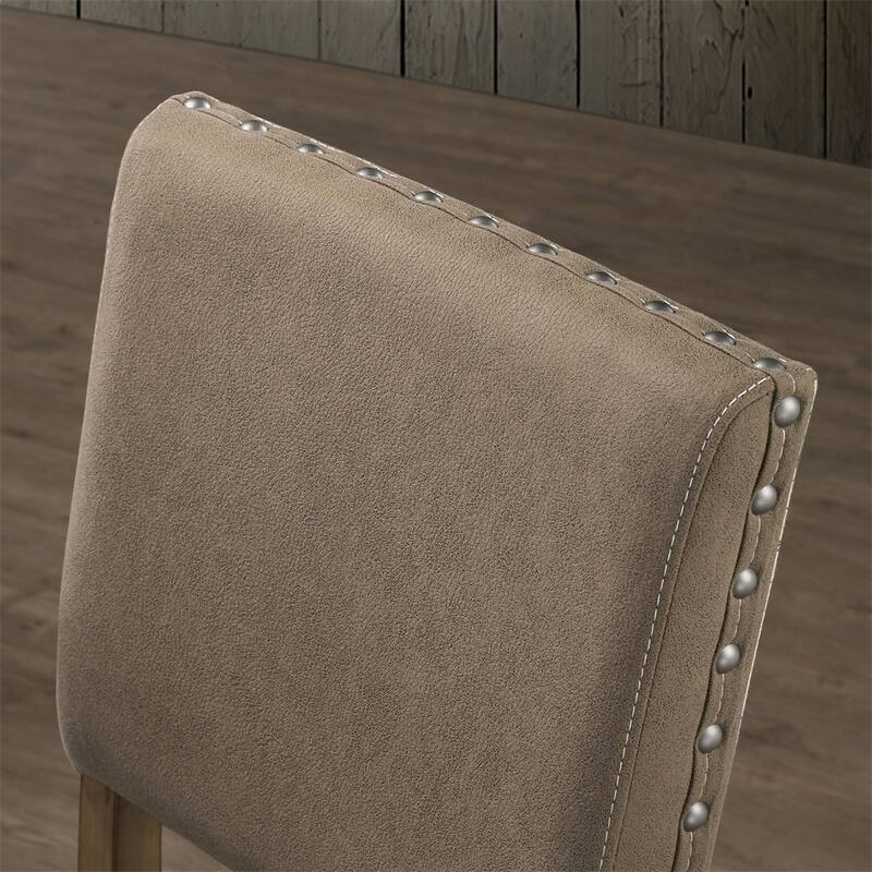 2 PCS Birmingham Script Printed Driftwood Counter Height Dining Chair