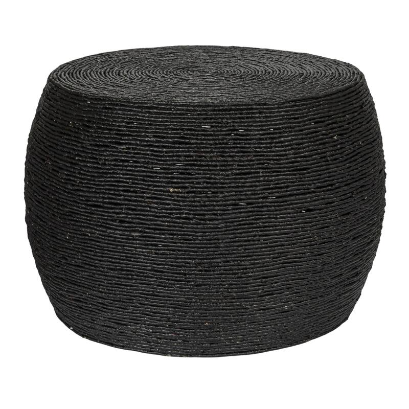 Corn Rope Accent Table - 27.0"L x 27.0"W x 18.1"H - Black