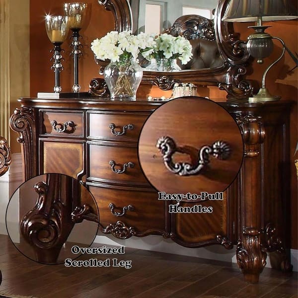 cherry dresser Furniture of America Arthur Brown Cherry Dresser