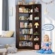 preview thumbnail 5 of 22, 6-Tier Corner Bookshelf, 71" H Freestanding L-Shaped Book Shelf with Baffle, Corner Open Display Shelf Bookcase