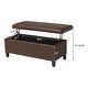 preview thumbnail 30 of 33, Adeco Velvet Storage Ottoman Bench Rectangular Footstool Lift Top