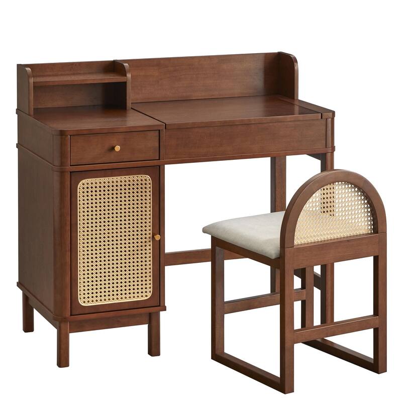 Lifestorey Bayview Rattan Vanity Set