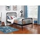 preview thumbnail 1 of 10, Jones Traditional Wood Twin Open Frame Bed Black