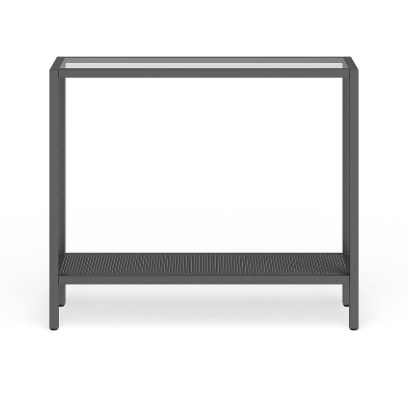 Rigan Modern Metal and Glass Console Table