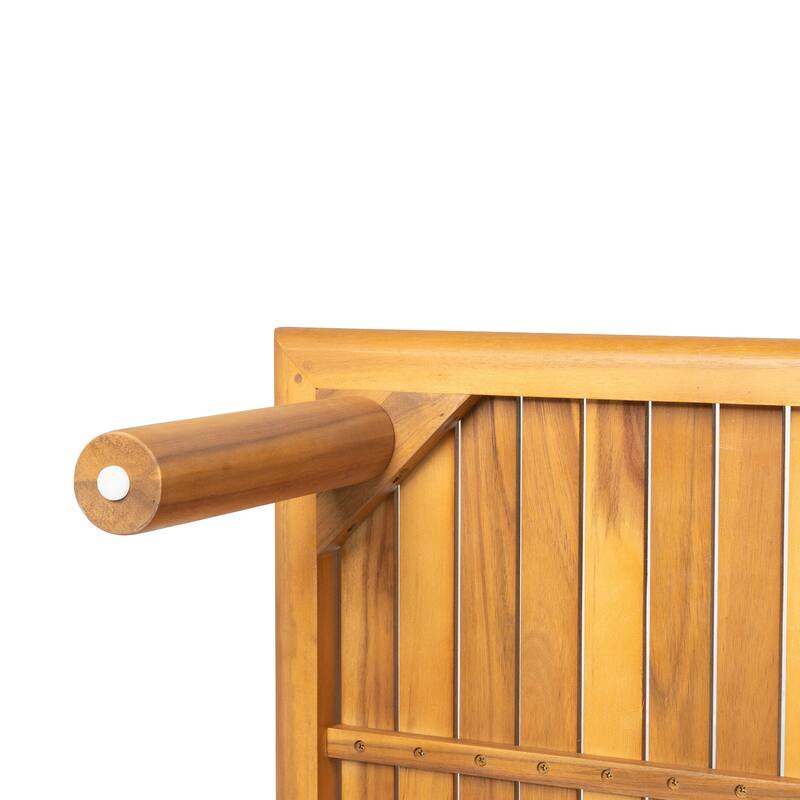 Christopher Knight Home - Calderon Outdoor Acacia Wood Coffee Table with Slatted Top and Water Resistant Frame - 41.73"L