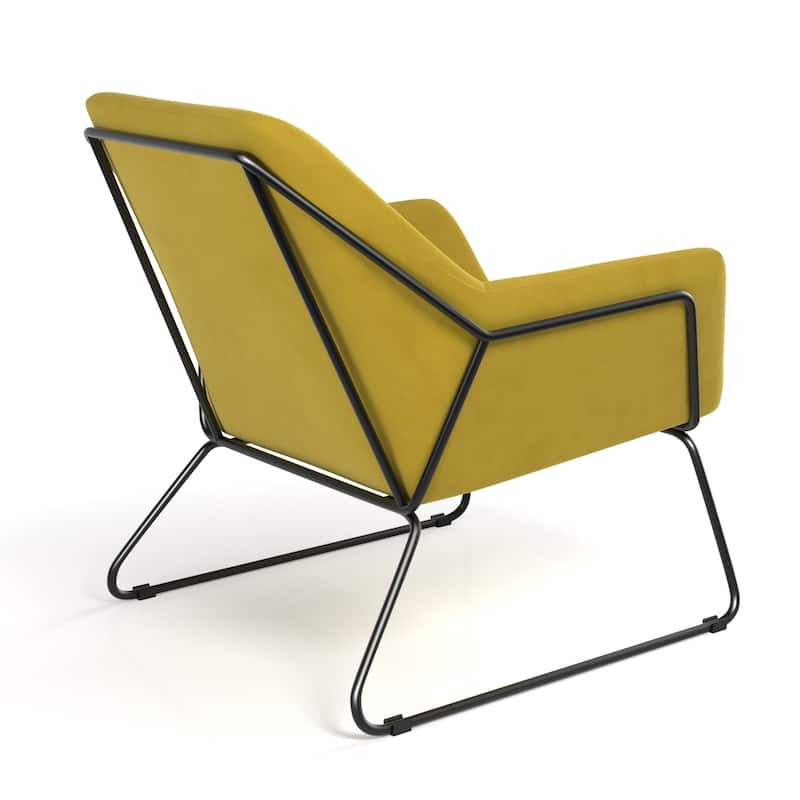 Concord Fabric Accent Chair with Black Powder Coated Sled Base