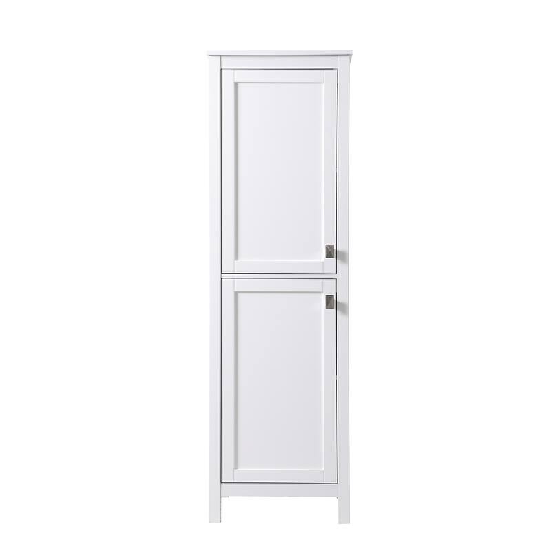 Indigo Home 20 Inch Bathroom Linen Storage Freestanding Cabinet - 20 x 22 - White - Painted