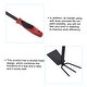 preview thumbnail 4 of 3, 11.8" Hand Gardening Hoe and Rake Steel Multifunctional Loosening Soil Tool - Black, Red