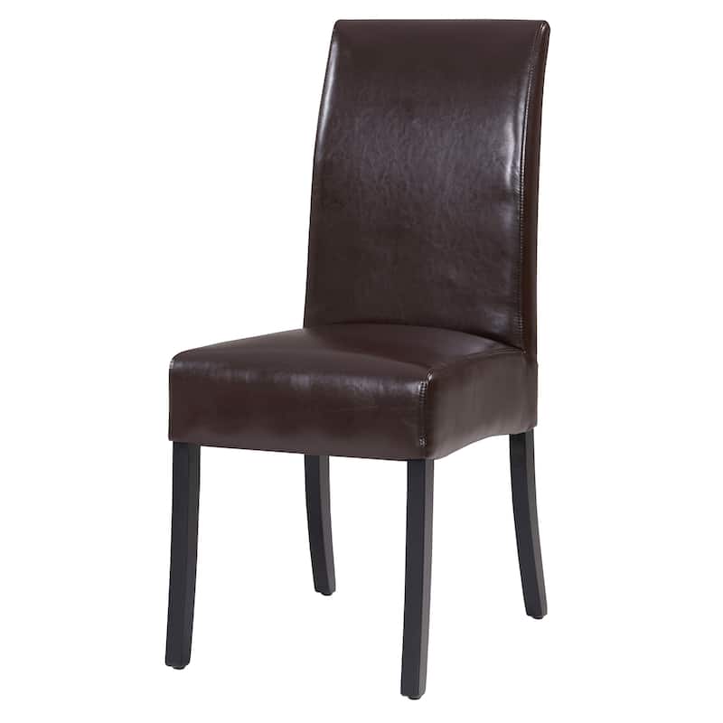 NPD Furniture Valencia Leather Dining Side Chair (Set of 2)