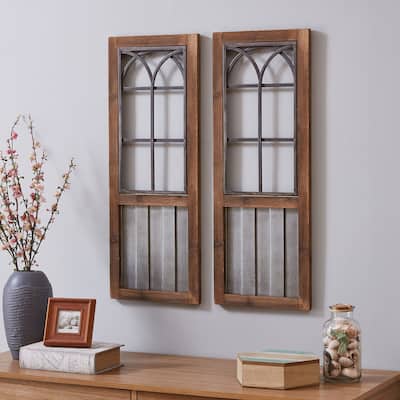 FirsTime & Co. Willow Farmhouse Window Wall Plaque Set