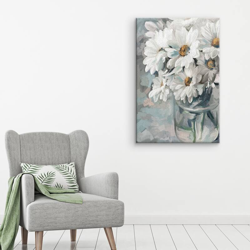 Mason Jar Bouquet II by Studio Arts Canvas Art Print