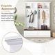 preview thumbnail 10 of 11, Farmhouse 4-in-1 Hall Tree with Wood Grain Bench, 2 Drawers, 6 Hooks, Entryway Organizer, 55.9 in Wide