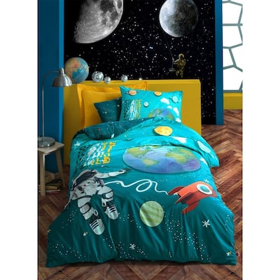 SUSSEXHOME Cosmos In Sky Twin Size Duvet Cover Set, Hypoallergenic