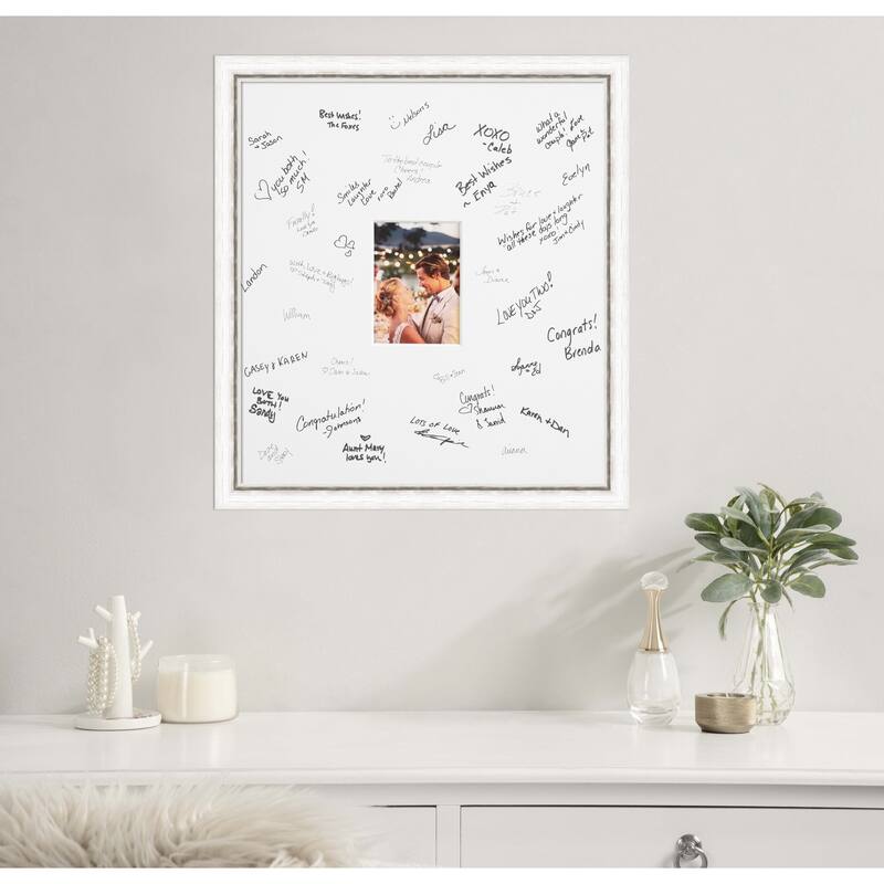 Morgan Signature Mat Picture Frame - Autograph Photo Frame Guest Book Alternative for Weddings, Graduations, or Retirement