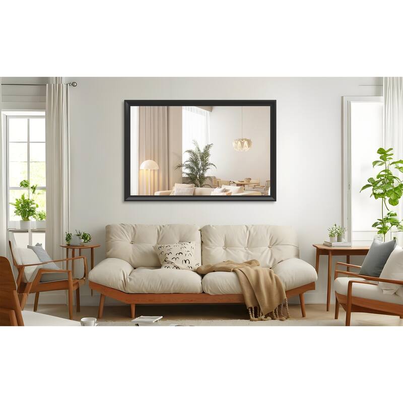 60"x40" Oversized Modern Rectangle Bathroom Mirror with Frame Decorative Large Wall Mirrors