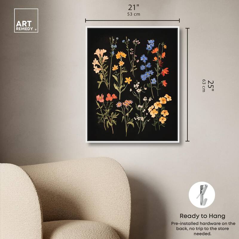 Darkling Daisies II Canvas by Art Remedy