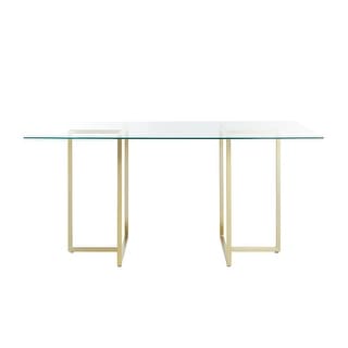 Legend 29x48-Inch Rectangular Dining Table with Steel Base in Gold ...