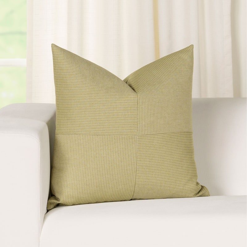 Redeem Stripe Eco-friendly 4-Patch Throw Pillow - Spring