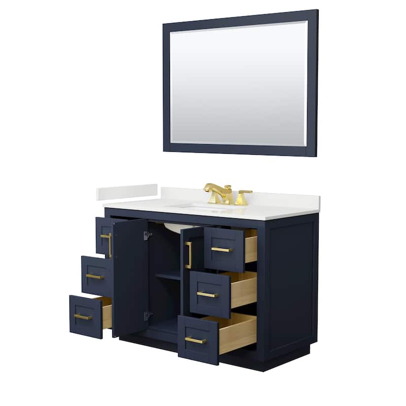 Miranda 48-inch Single Vanity, Quartz Top, 46-inch Mirror