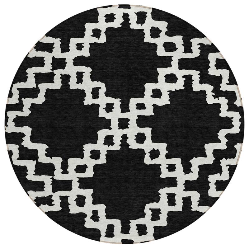 HomeRoots Geometric Transitional Rectangle Outdoor Rug