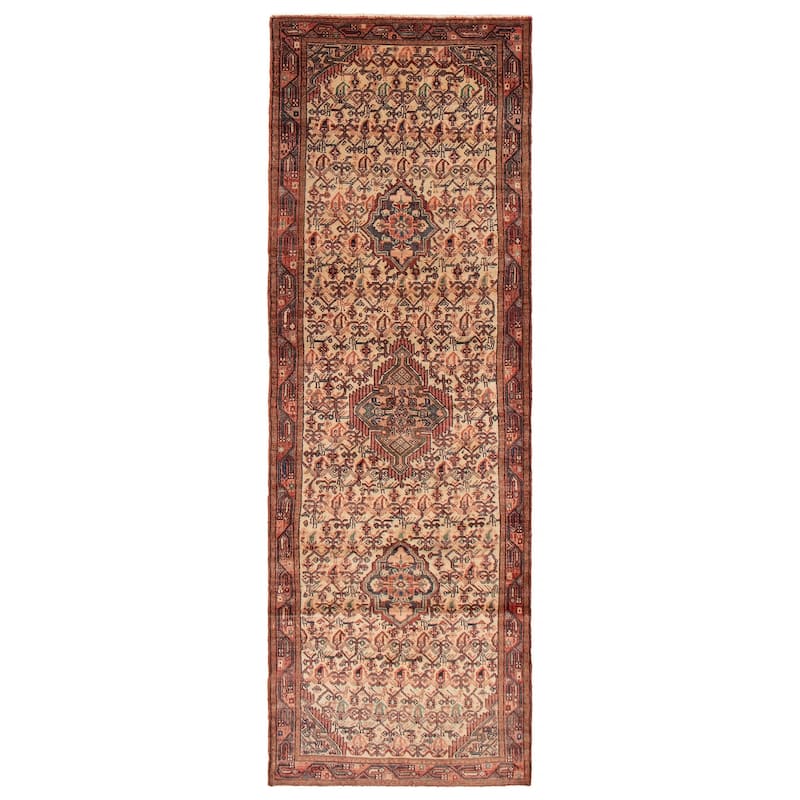 ECARPETGALLERY Hand-knotted Andelz Cream Wool Rug - 3'7 x 10'4 - Cream - 3'7 x 10'4