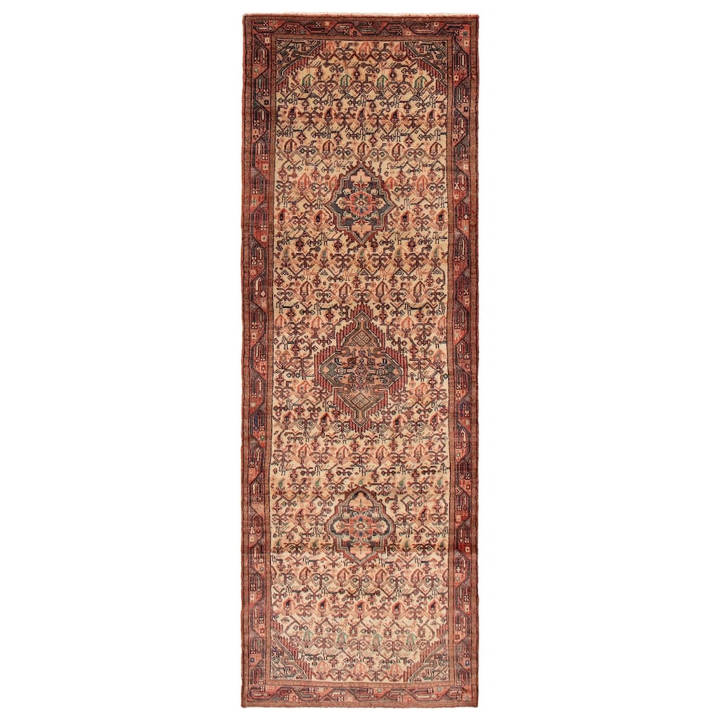 ECARPETGALLERY Hand-knotted Andelz Cream Wool Rug - 3'7 x 10'4