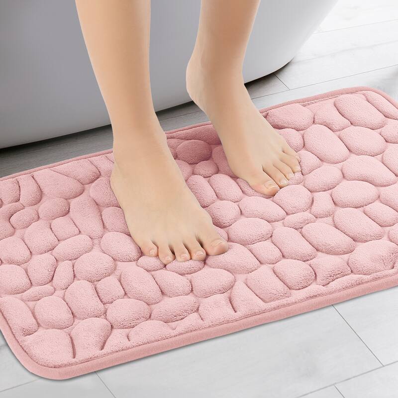 Memory Foam Bathroom Rugs Ultra Soft Non-Slip Bath Mat Water Absorbent Quick Dry Bath Carpet Rug