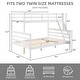 preview thumbnail 38 of 41, Twin Over Full Bunk Bed,Solid Wood Frame,High Guardrail,Safe for Kids