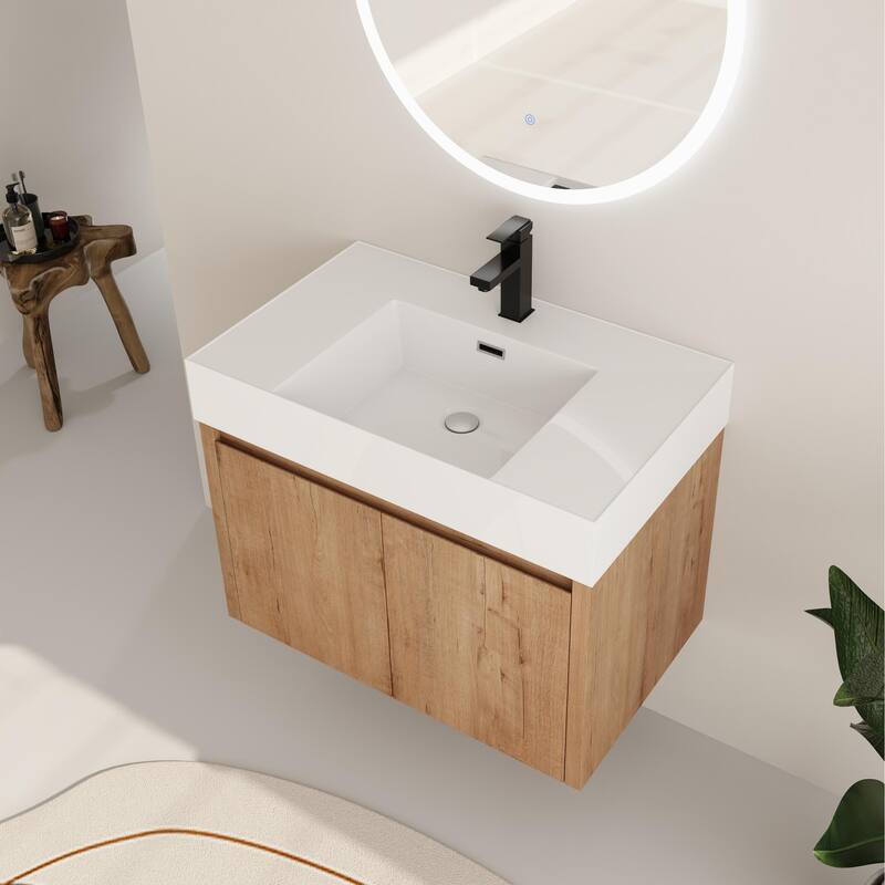 ARTCHIRLY 24"/30"/36" Bathroom Vanity with Sink, Floating Bathroom Vanity with Soft Close Door
