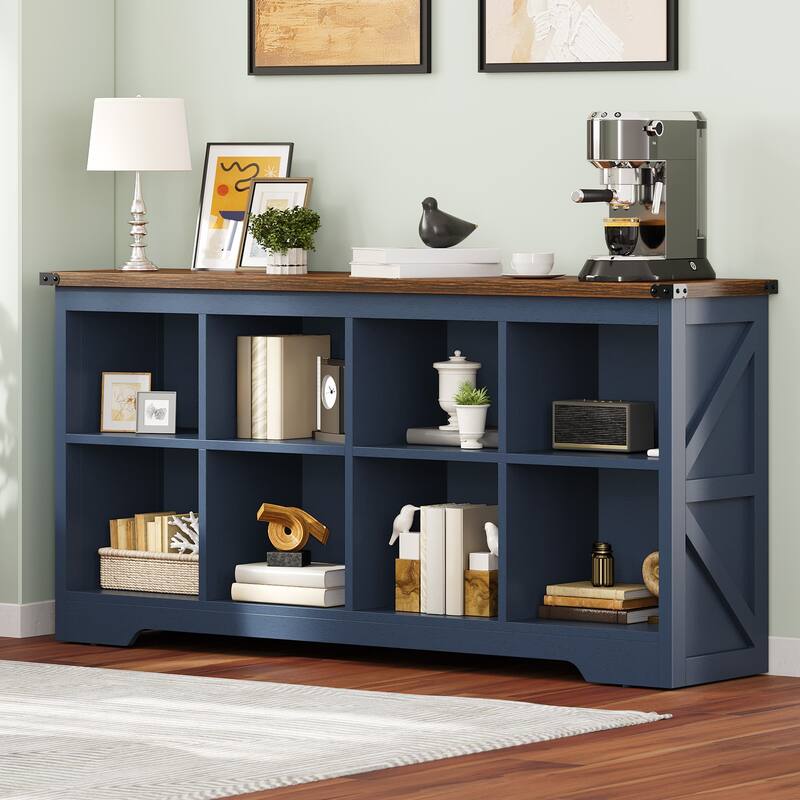 Moasis Farmhouse 6 Cube 8 Cube Storage Shelf Organizer Bookcase Cubby Cabinet