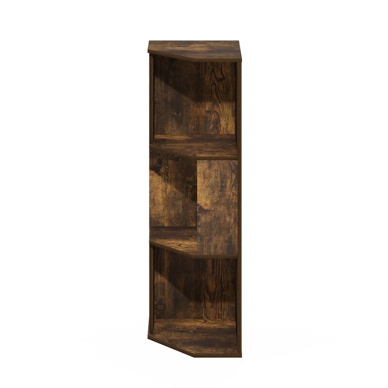 36.6 in. Tall Pine Wood 3-Shelf Bookcase