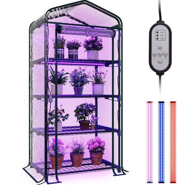 Moasis Growing Rack, Mini Greenhouse with Lights - Bed Bath