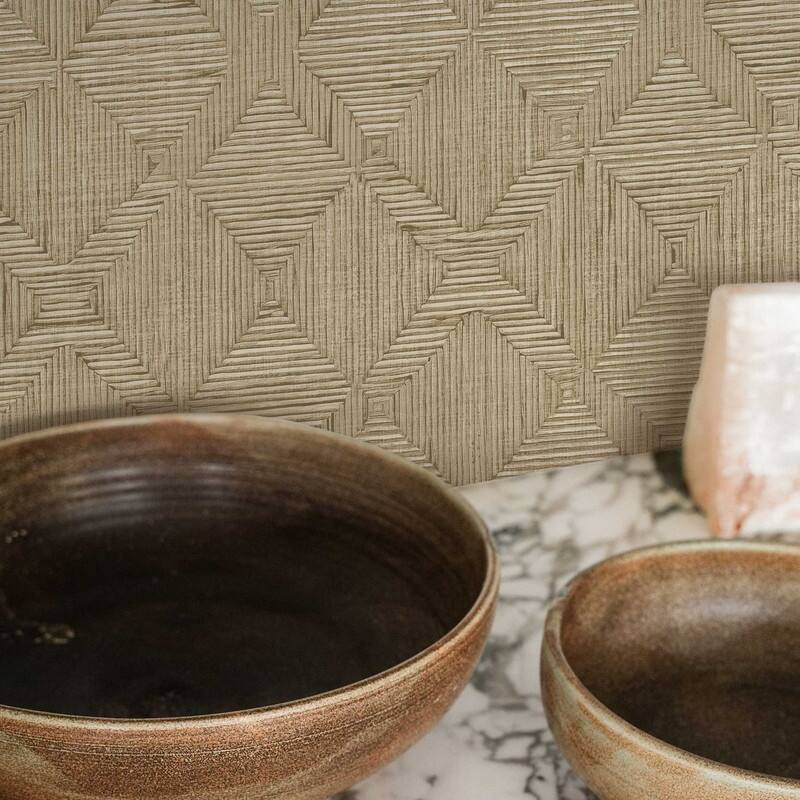 Tempaper Hoffmann Faux Sisal Textured Peel and Stick Wallpaper by Jeremiah Brent