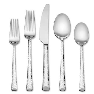 Skandia™ Vale Hammered - 20 Piece Flatware Set, Service for 4, Forged