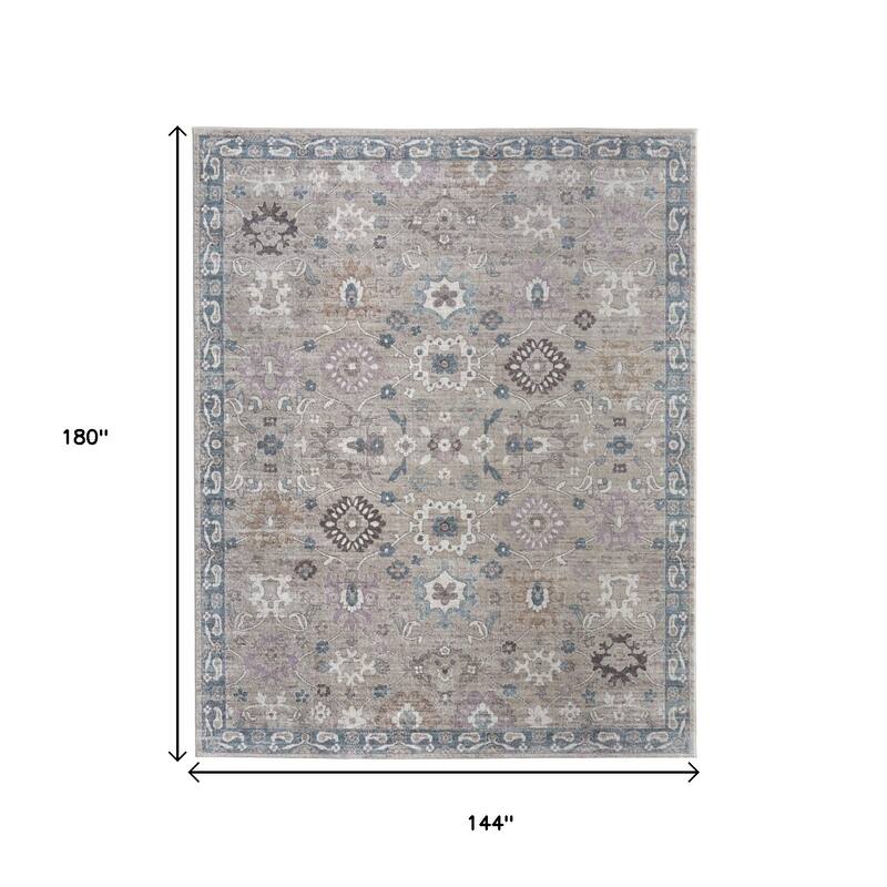 HomeRoots Floral Bohemian Rectangle Area Rug