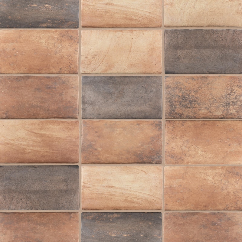 Merola Tile Tech Land Fire 8-3/4" x 13" Porcelain Floor and Wall Tile - Case (11 Tiles)