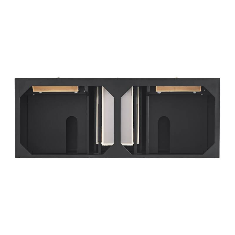 James Martin Vanities Lorelai 60" Double Vanity, Black Onyx