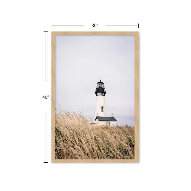 "Lighthouse" Framed Textured Wall Art