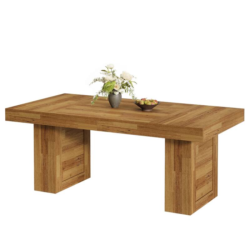 63'' Large Dining Table for 6, Rectangle Wooden Kitchen Table for Dining Room, Family Meals, Banquets & Dinner Parties