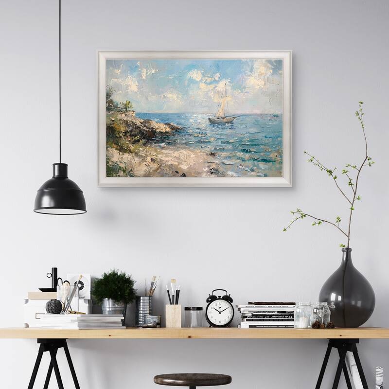 Masterpiece Art Gallery| Ahoy by Petals Prints Design - Framed Canvas Art Print