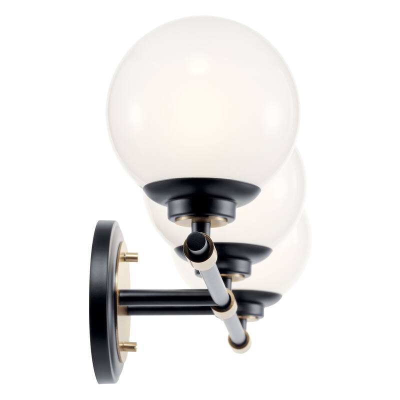 Benno 24.5 in. 3-Light Bathroom Vanity Light with Opal Glass