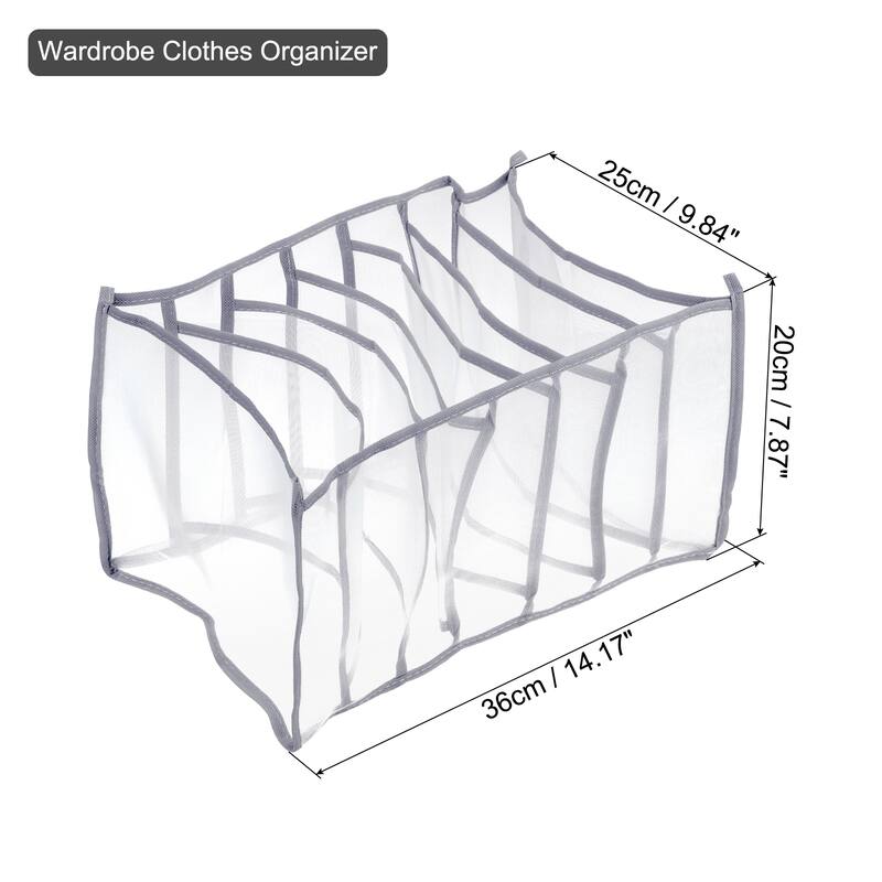 7 Grids Wardrobe Clothes Organizer Jeans Organizer Clothes Storage Box - 36cm x 25cm x 20cm
