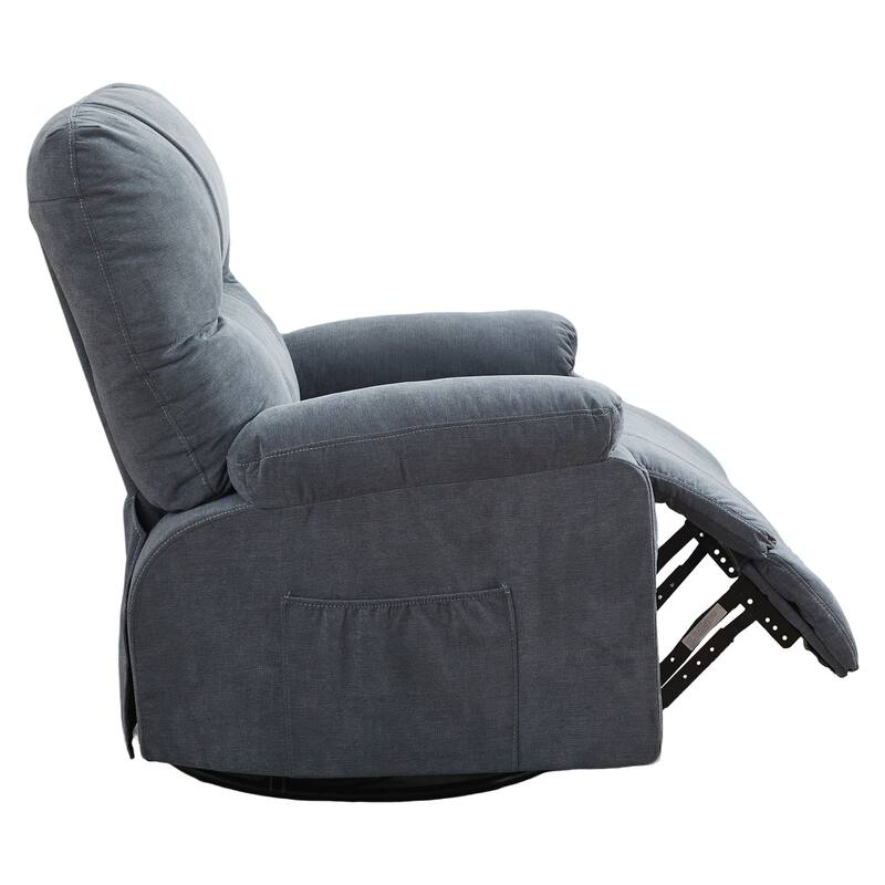 Recliner chair,360 degree rotating swing single sofa chair, equipped with soft cushion and backrest, comfortable armchair