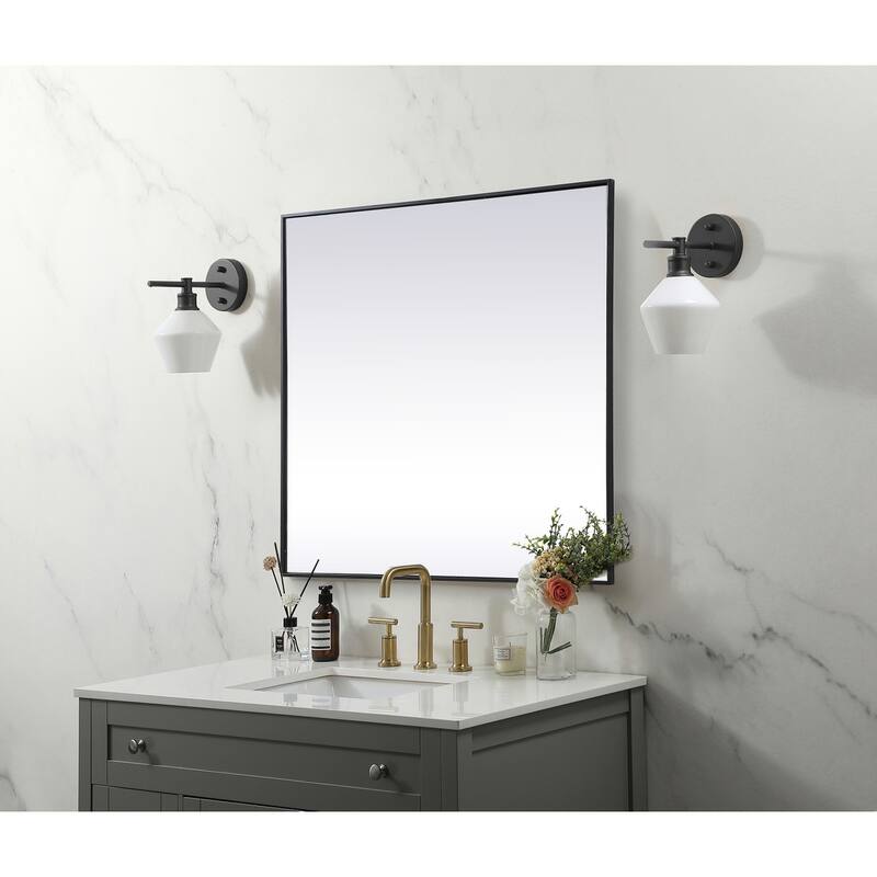 Indigo Home Metal Frame Square Mirror 42 inch