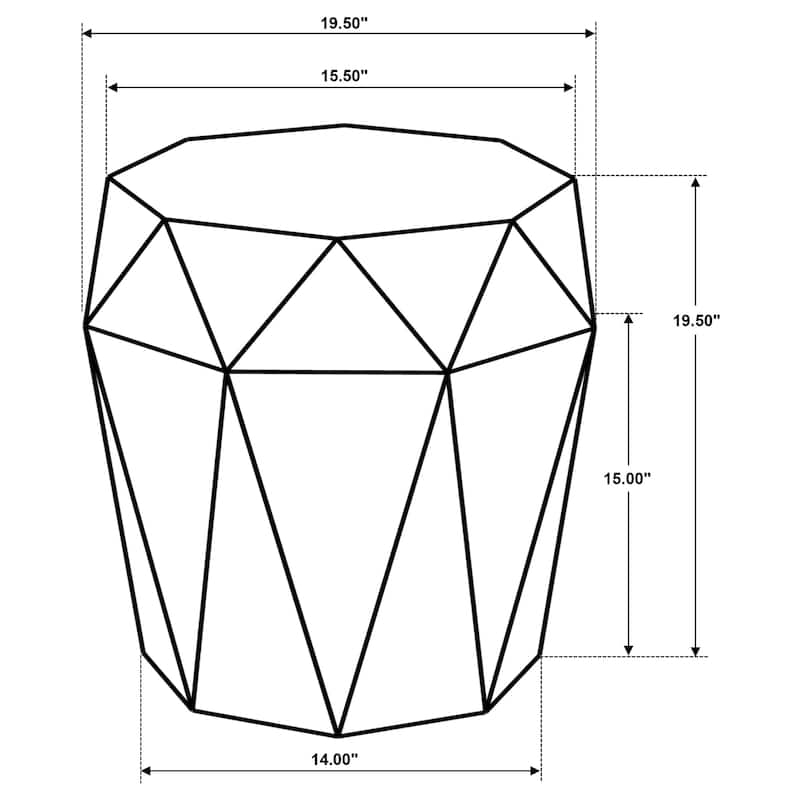 Jacinto Octagonal Solid Mango Wood Side Table