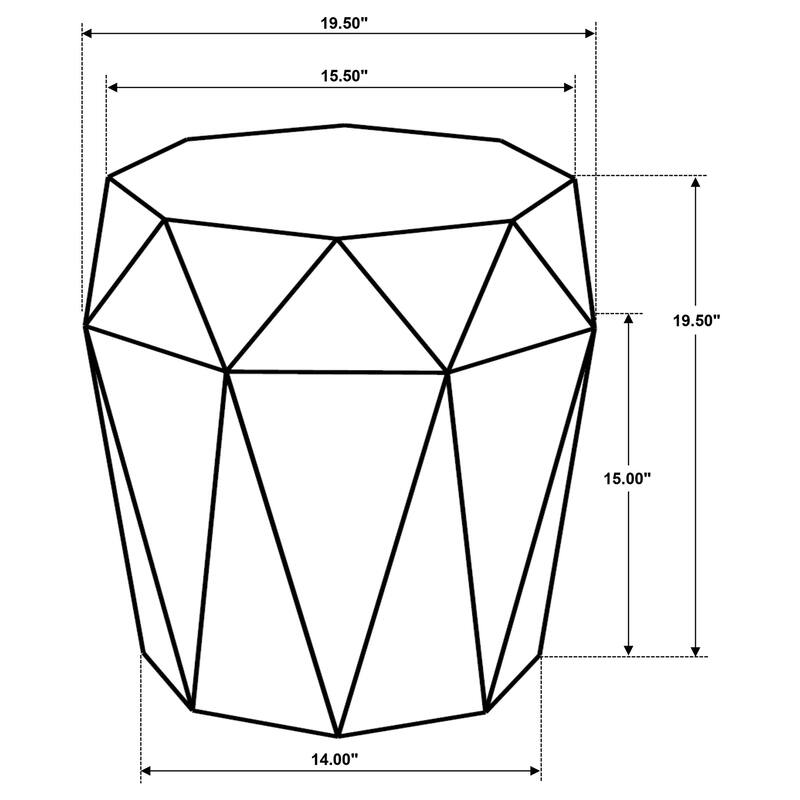 Jacinto Octagonal Solid Mango Wood Side Table
