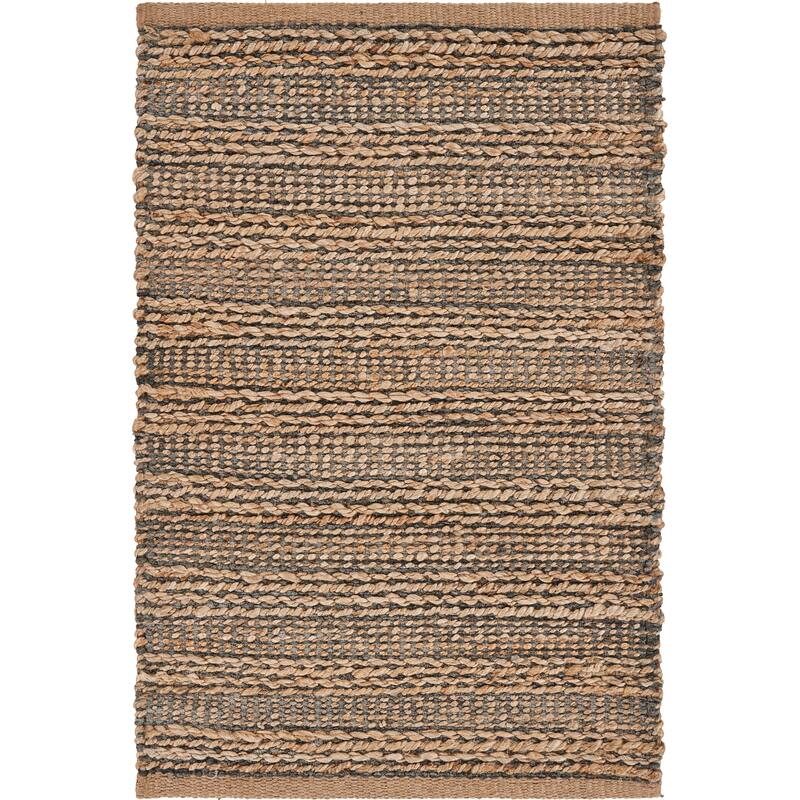 Sevita Interwoven Gray Organic Jute Reversible Accent Rug - 2'0" x 3'0"