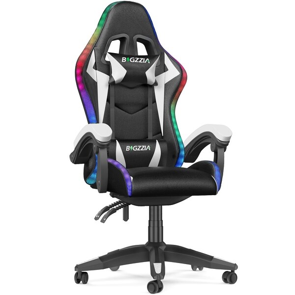 RGB Gaming Chair with LED Lights and Ergonomic Computer