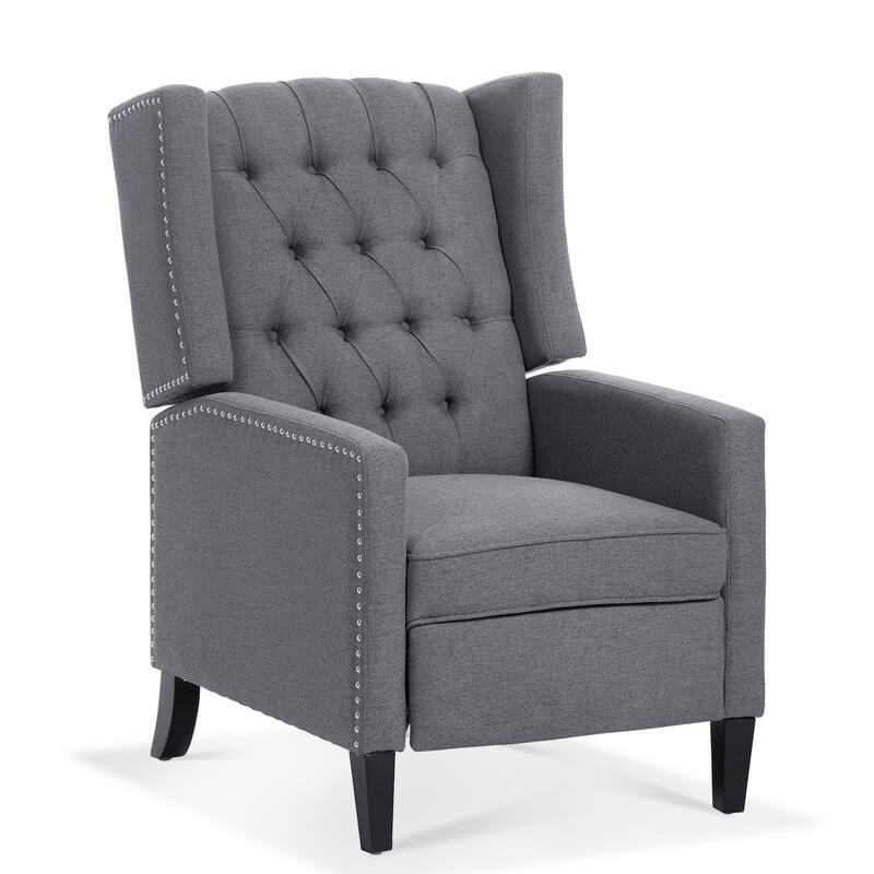 27" Wide Tufted Fabric Wingback Chair