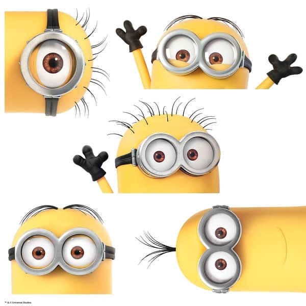 slide 2 of 4, Yellow Despicable Me 3 Peeking Minions Giant Wall Decals by RoomMates